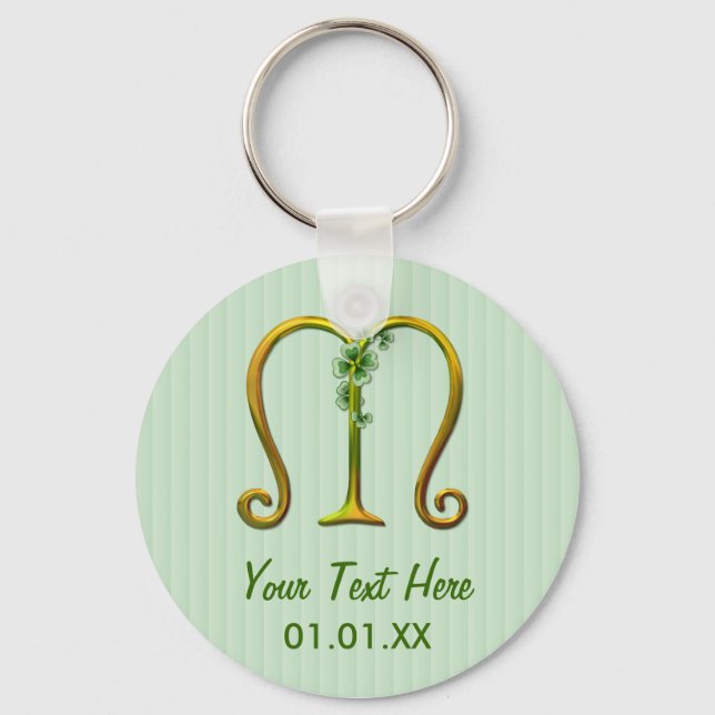 Irish Gold Monogram M Keychain (Front)