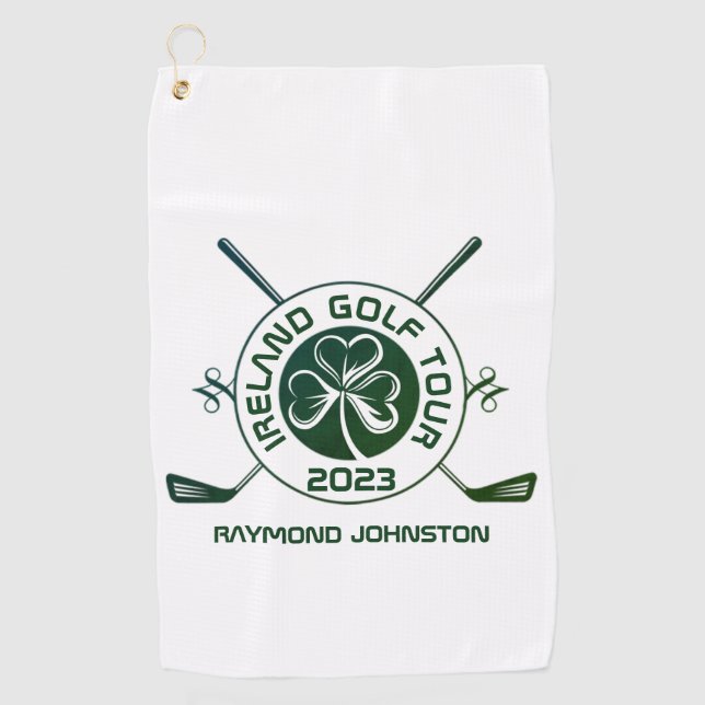 Irish Golf Ireland Golf Tour Golf Towel (Front)