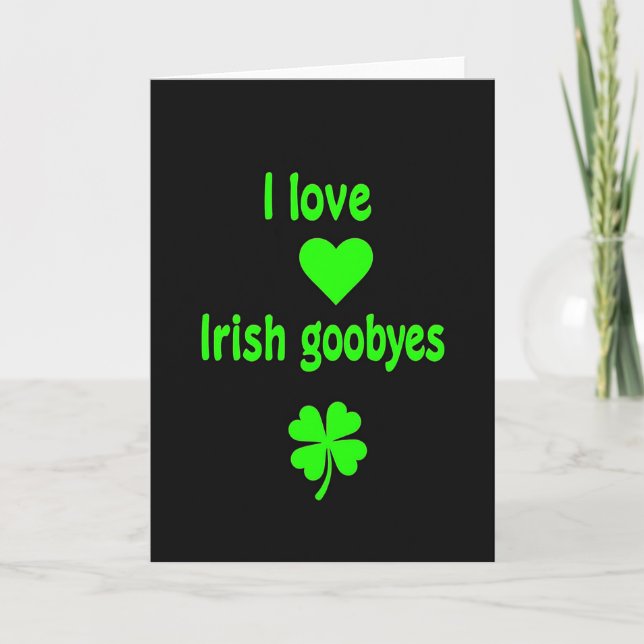 Irish Goobyes Love Heart Card (Front)