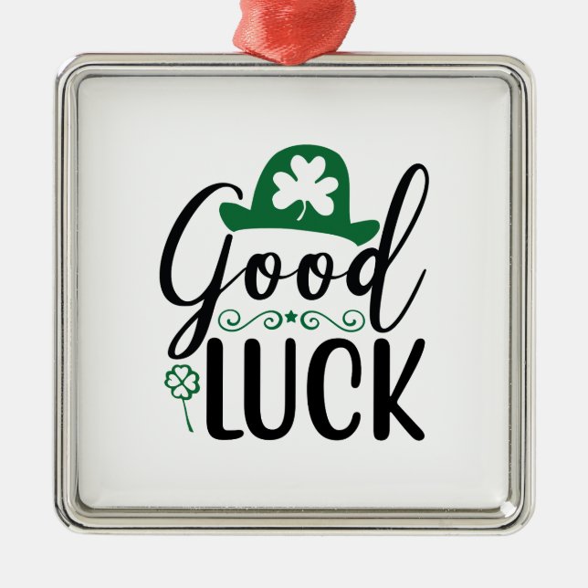 Irish Good Luck Metal Ornament (Front)