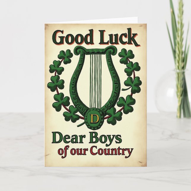 Irish Good Luck Vintage Card (Front)