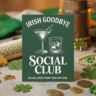 Irish Goodbye Social Club Vintage Art Holiday Card
