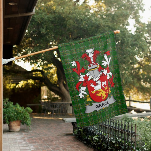  Irish Grace Coat of Arms Family Crest Ireland House Flag (In SItu)