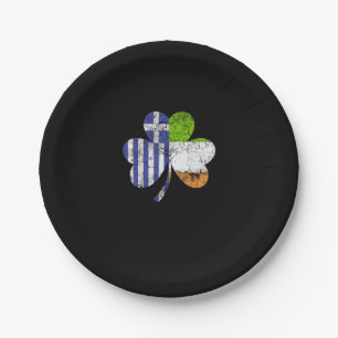 Irish Greek Flag Ireland Shamrock St Patricks Day Paper Plates