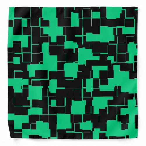 Irish Green and Black Trendy Pattern Bandana