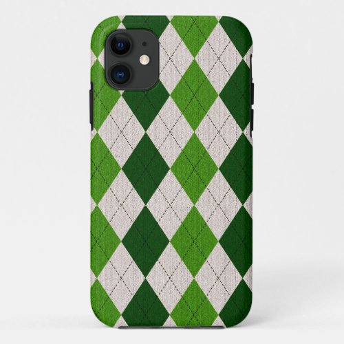 Irish Green Argyle iPhone 11 Case