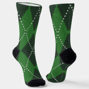Irish Green Argyle Socks
