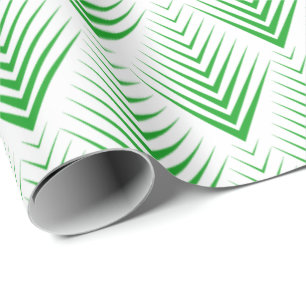Irish Green Art-deco Geometric Pattern 2 Wrapping Paper