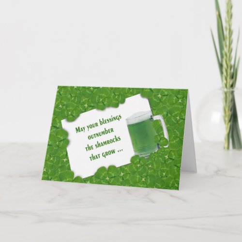 Irish Green Beer Card