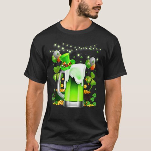 Irish Green Beer With Hat St Patricks Day Funny  T_Shirt