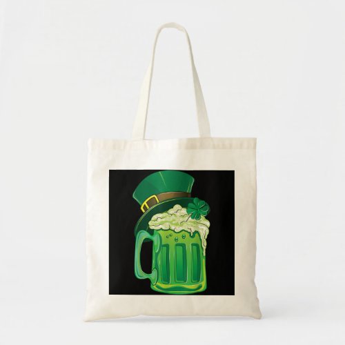 Irish Green Beer With Hat St Patricks Day Funny  Tote Bag