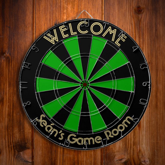 Irish Green Black Custom Metal Cage Dorm Game Room Dart Board (Irish Green Black Custom Metal Cage Dorm Game Room Dart Board)