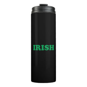 Irish green black modern Saint Patrick's Day Thermal Tumbler