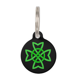 Irish Green Celtic Knot Pet ID Tag