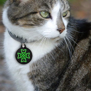 Irish Green Celtic Knot Pet ID Tag