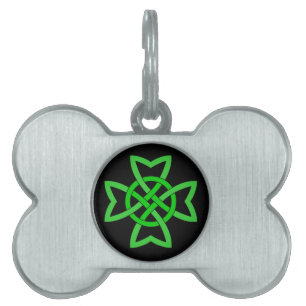 Irish Green Celtic Knot Pet Tag