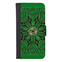 Irish Green Celtic Triskele Mandala