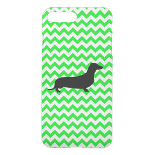 Irish Green Chevron with Dachshund iPhone 8 Plus/7 Plus Case