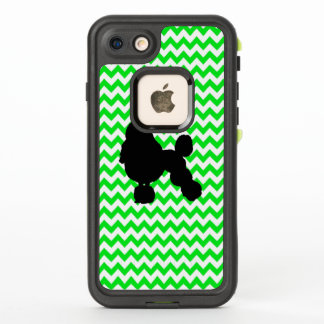 Irish Green Chevron with Poodle Silhouette