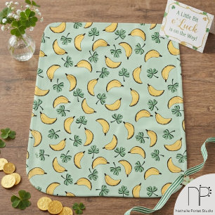Irish Green Clover Bananas Baby Burp Cloth