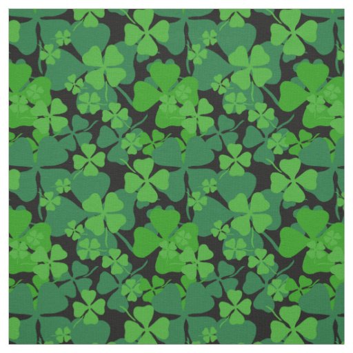 Irish, green clover, shamrock fabric print