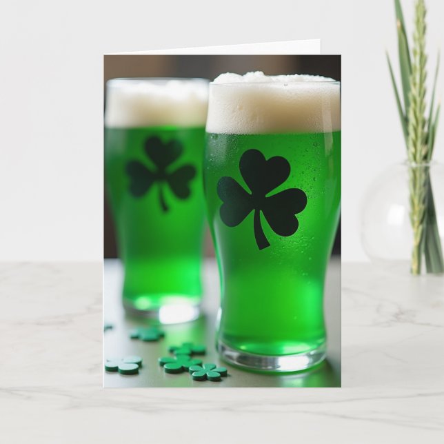 Irish Green Drink Happy Day Card (Front)