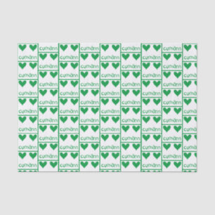 Irish Green Hearts Tissue Paper