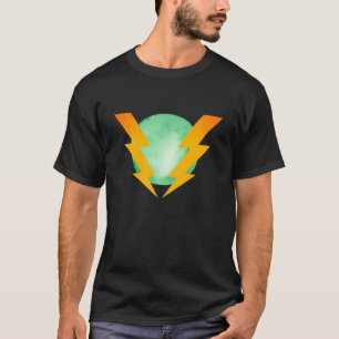 Irish Green Moon Thunder and Lightning Graphic T-Shirt