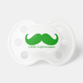 Irish green mustache and little leprechaun pacifier (Front)