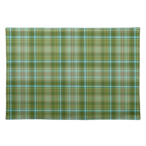 Irish Green Plaid Cloth Placemat