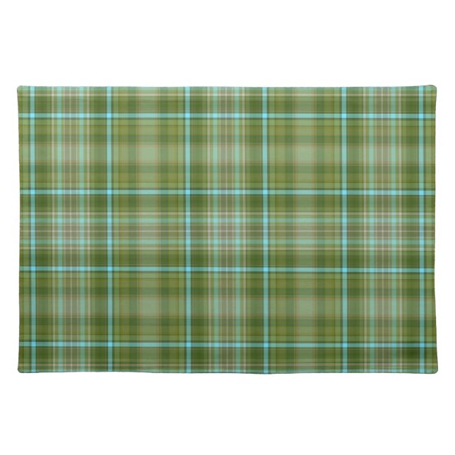Irish Green Plaid Cloth Placemat (Front)