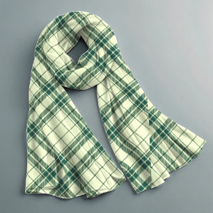Irish Green Plaid Pattern St Patrick's Day Chiffon Scarf