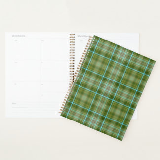 Irish Green Plaid Planner