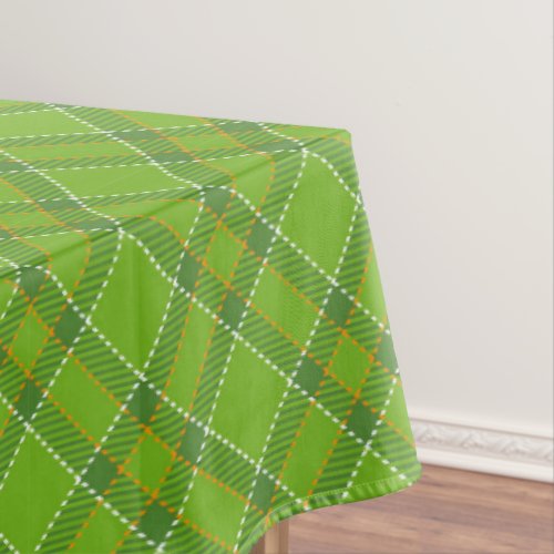 Irish Green Plaid Tablecloth