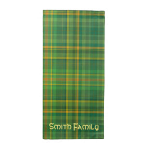 Irish Green Plaid (Tartan) Custom Cloth Napkin