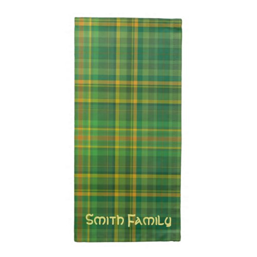 Irish Green Plaid Tartan Custom Cloth Napkin