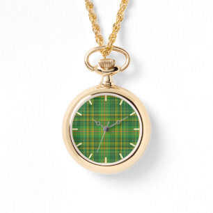 Irish Green Plaid (Tartan) Custom Watch