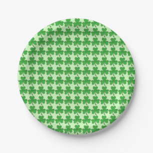 Irish Green Shamrock Clover St. Patrick's Day Paper Plates