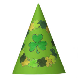Irish Green Shamrock Clover St. Patrick's Day Party Hat