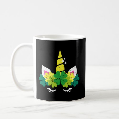 Irish Green Shamrock Unicorn St Patricks Day Coffee Mug