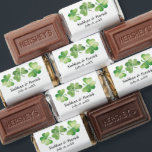 Irish Green Shamrock Wedding Favor Hershey's Choc<br><div class="desc">Our emerald green watercolor shamrocks decorates these little chocolate bars,  perfect for a guest favor bag or welcome pack. Sweet candy treat for wedding guests,  bridal showers or baby showers or baptism. Part of our Irish wedding collection.</div>