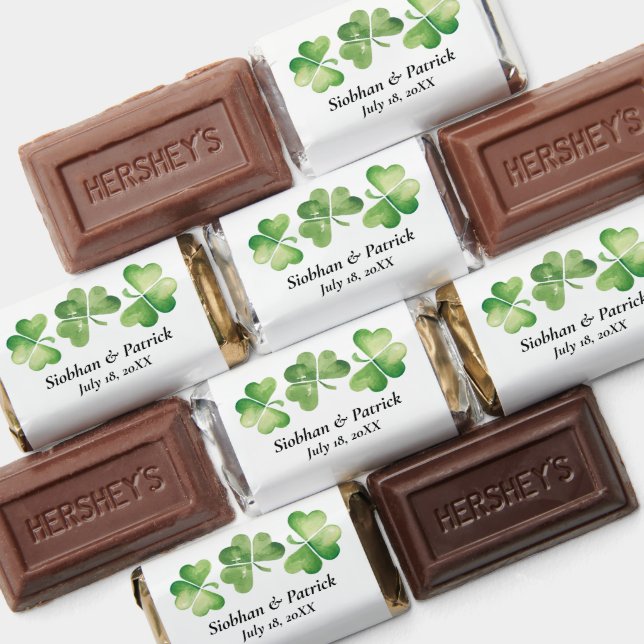 Irish Green Shamrock Wedding Favor Hershey's Choc (Assorted)