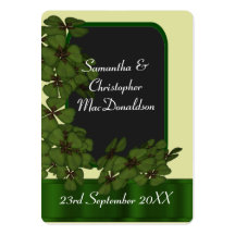 Irish green shamrock wedding favor thank you tag