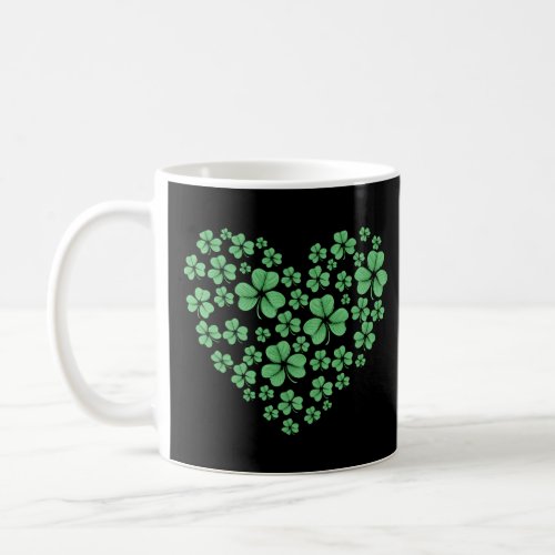 Irish Green Shamrocks Heart St Patrick Day  Coffee Mug