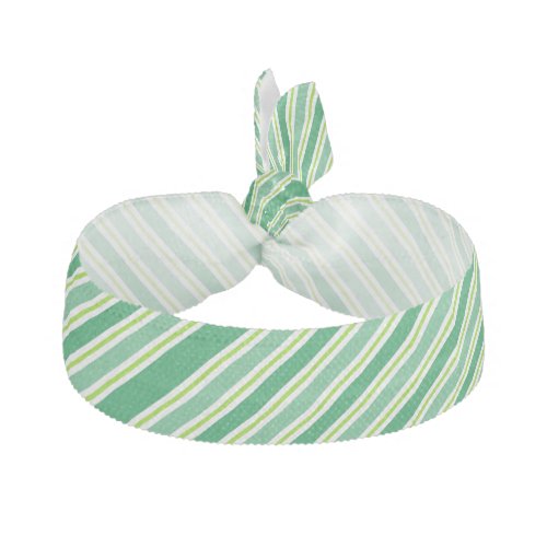 Irish Green Stripe Pattern Elastic Hair Tie