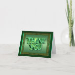 Irish Green Thank You Card