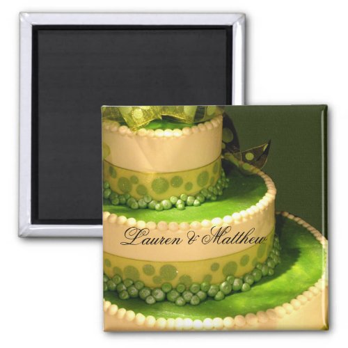 Irish Green Wedding Cake decoration Magnet