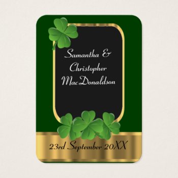 Irish Green Wedding Favor Thank You Tag by personalized_wedding at Zazzle