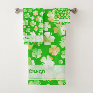 Green Buffalo Plaid Four Leaf Clover St Patricks Bath Towel by Noirty  Designs - Fine Art America