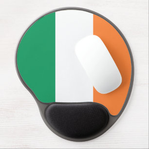 Irish green white orange tricolour flag patriotic gel mouse pad